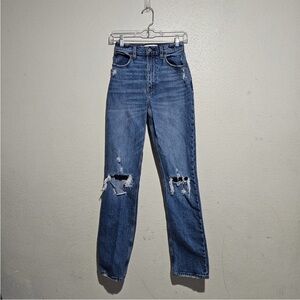 Abercrombie & Fitch the 90s Straight Ultra High Rise Curve Love Jeans Women 24